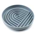 Silicone slow feeder dog bowl with ridge design in assorted colours