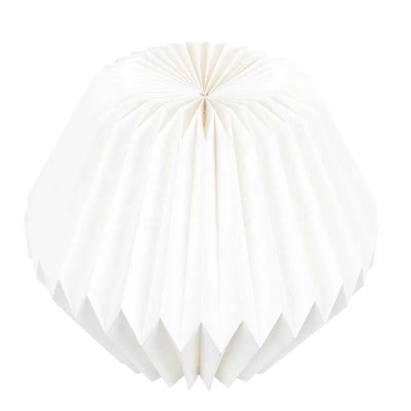 Origami waist drum paper lampshade for minimalist ceiling light decoration