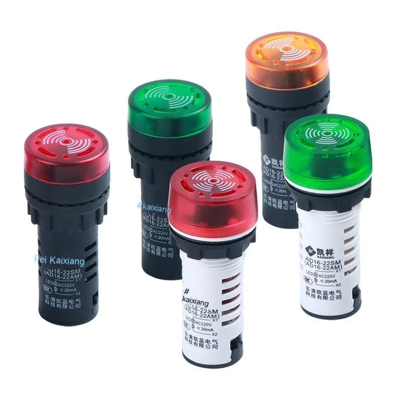 AD16-22SM flashing sound and light buzzer with LED indicator for panel mounting