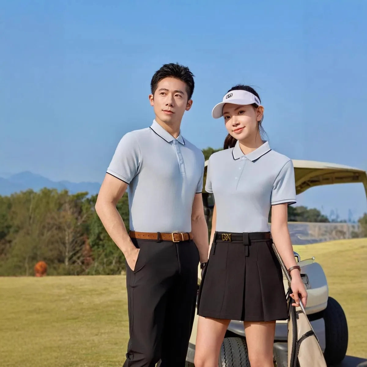 Pure cotton polo shirt with lapel collar and short sleeves in multiple colour options