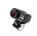 Waterproof motorcycle phone charger with QC3.0 fast charge, USB output, on/off switch, snap-in mount
