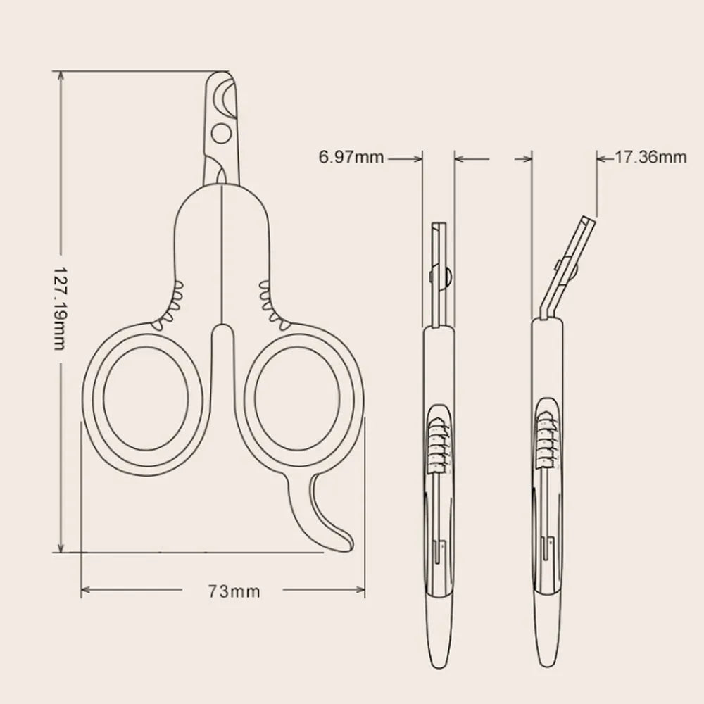 Grey pet nail clippers with curved tips and a rubber-coated ergonomic handle for cats and small dogs.