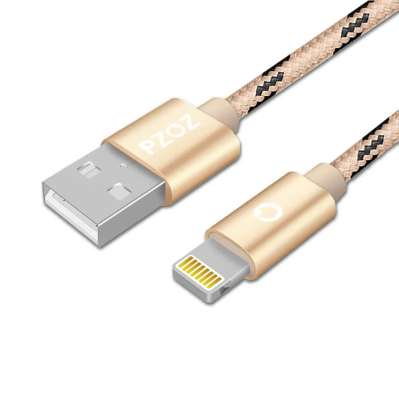 Apple MFI certified Lightning charging cable, 1 metre long, shown in grey and silver.