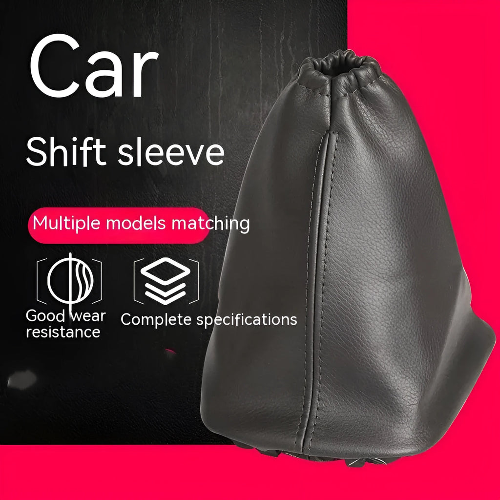 Black PU leather dust cover for Toyota Corolla gear shift lever.