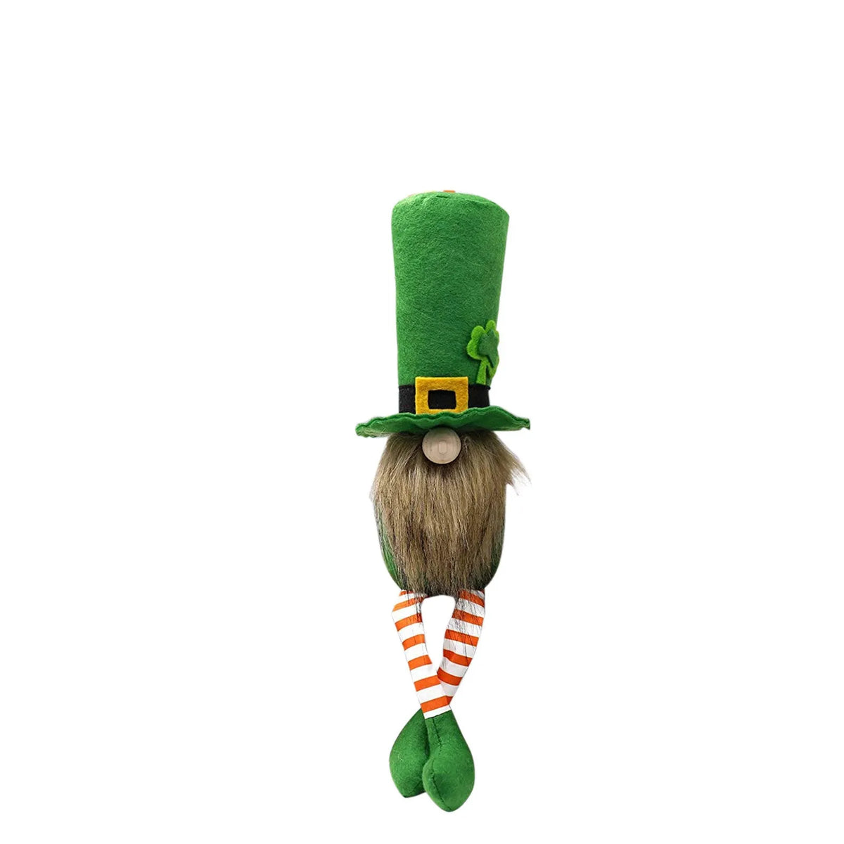 St Patrick's Day faceless dwarf plush doll in cloth, cartoon style, colour 01 or 02