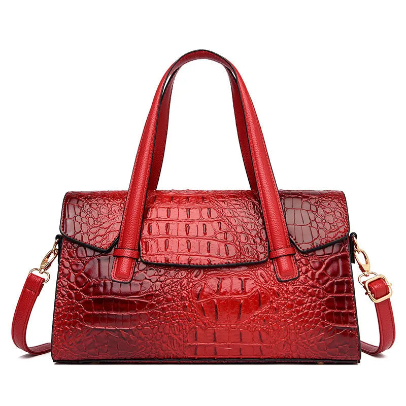 Horizontal square polyester leather messenger handbag with single shoulder strap in multiple colour options