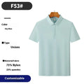 Chemical fibre blend polo shirt in apple green colour with short sleeves and loose fit for summer sports