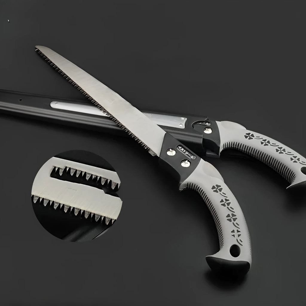 460mm Japanese-style two-tone waist saw with 1.2mm blade for tree sawing and woodworking
