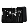 30-piece stainless steel nail clipper tool set in a portable case, available in multiple colours