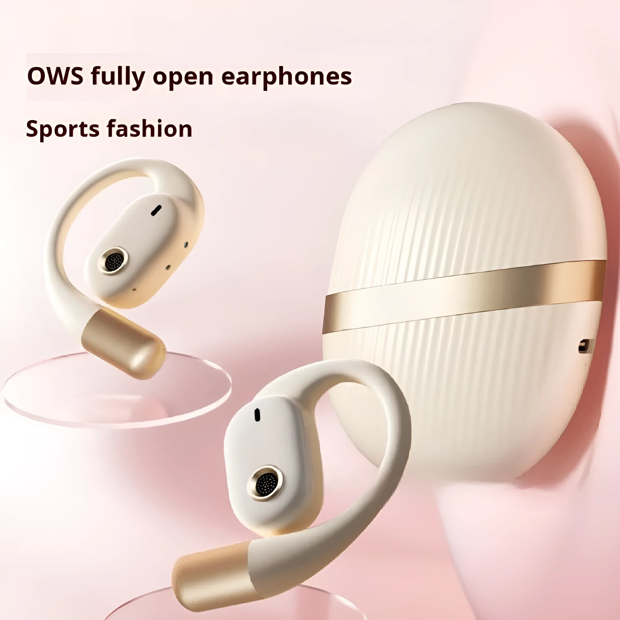 Skin-coloured hanging wireless Bluetooth headset with Jerry chip and Type-C charging port
