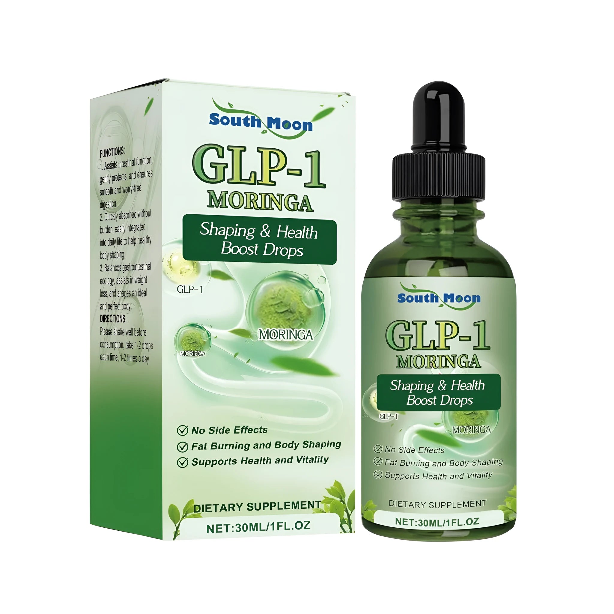 30ml bottle of digestive health drops with traditional Chinese medicine extract