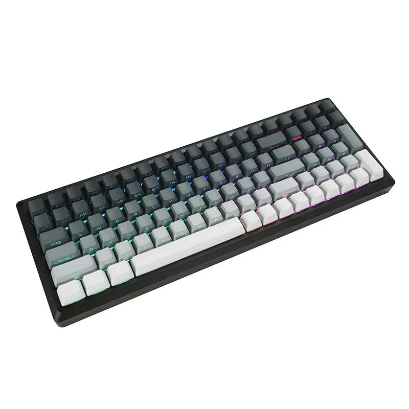 Dual colour gradient PBT dip dyed transparent OEM keycaps for mechanical keyboards, 108 123 134 key options