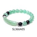 Handmade diamond-shaped cut agate geometric bracelet with fan elements