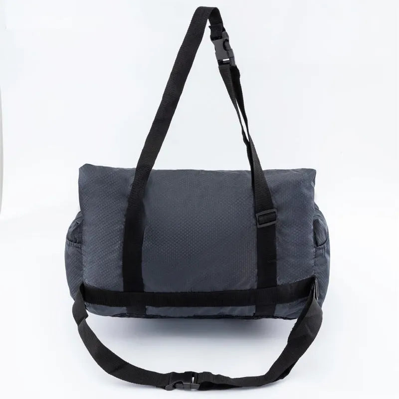 Car pet seat kennel in dark grey cloth measuring 55cm by 50cm by 32cm for cats and dogs