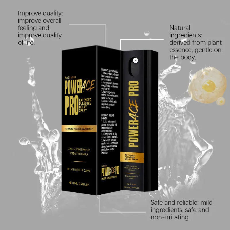 Men's 10ml body moisturising spray bottle measuring 2.6cm with botanical extracts
