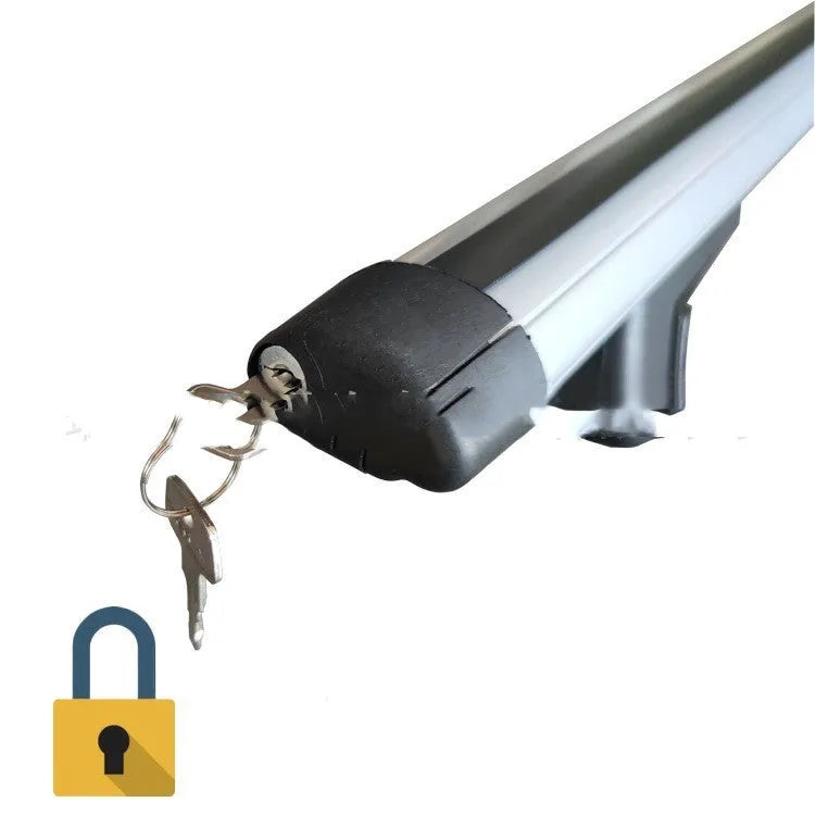 General Motors SUV alloy roof rack crossbar modification kit showing adjustable 120-135cm sizing