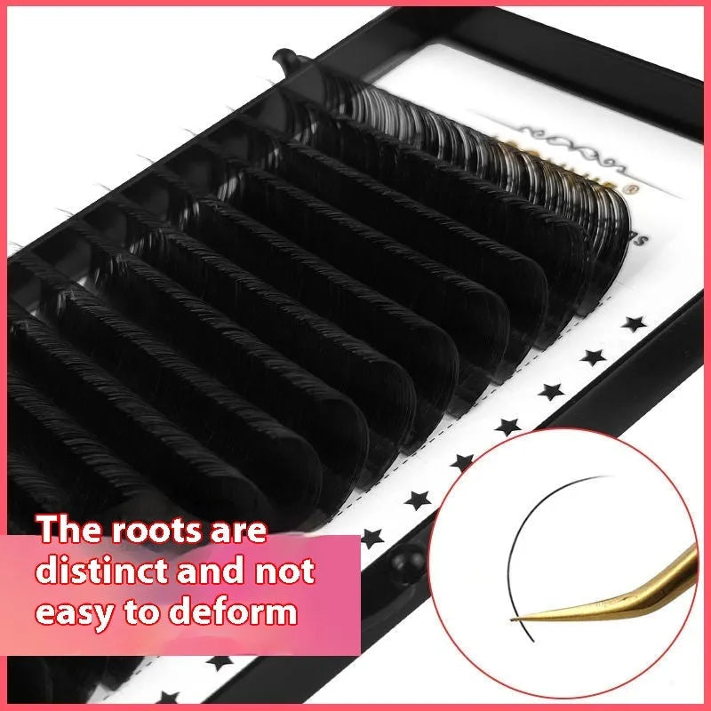Close-up of 16-row dense false eyelashes in mink hair, showing matte texture and full length.