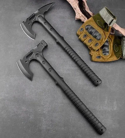 Multi functional high carbon steel engineer axe with 58 hardness for chopping wood with axe bag