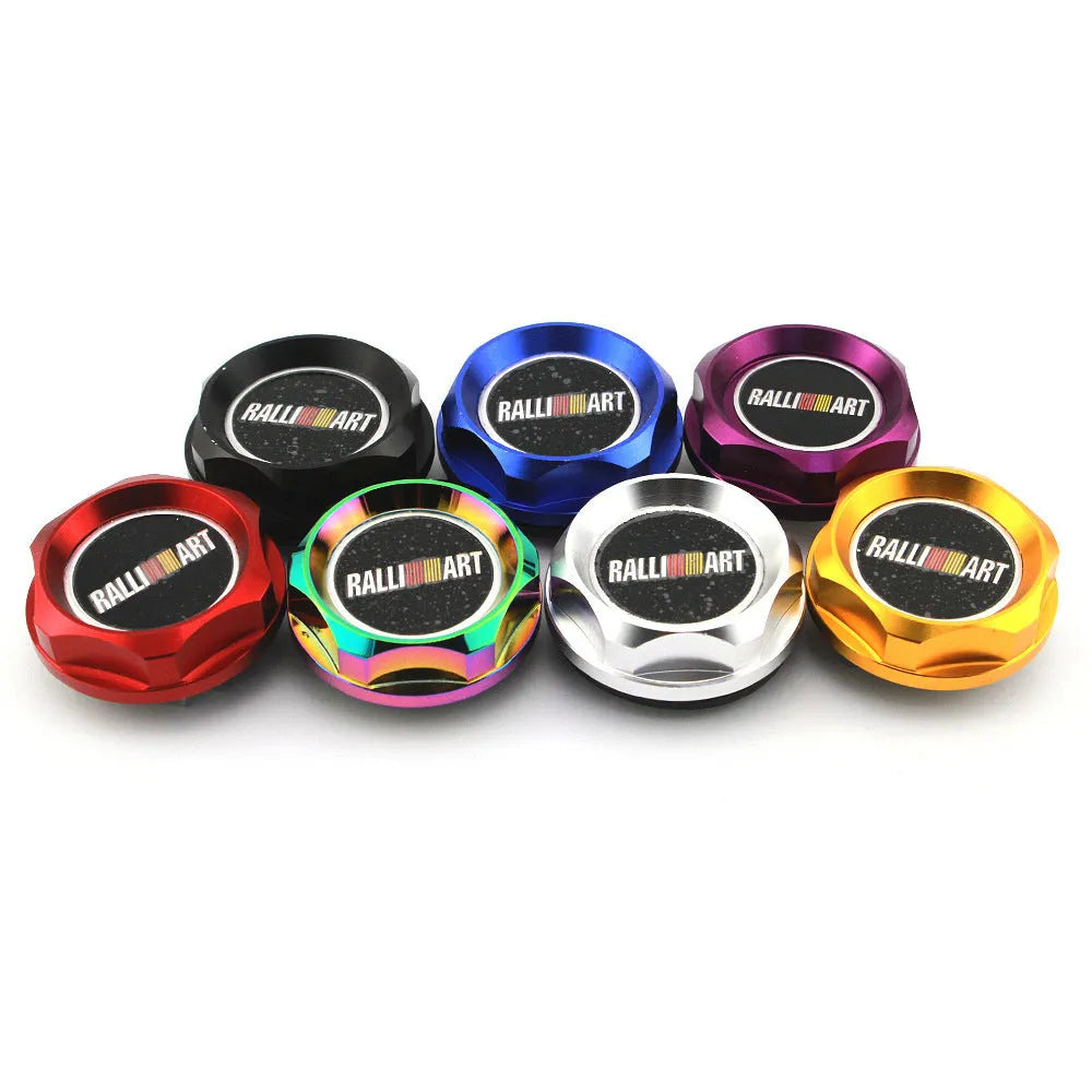 Aluminium alloy oil filter cap for Mitsubishi vehicles in multiple colour options