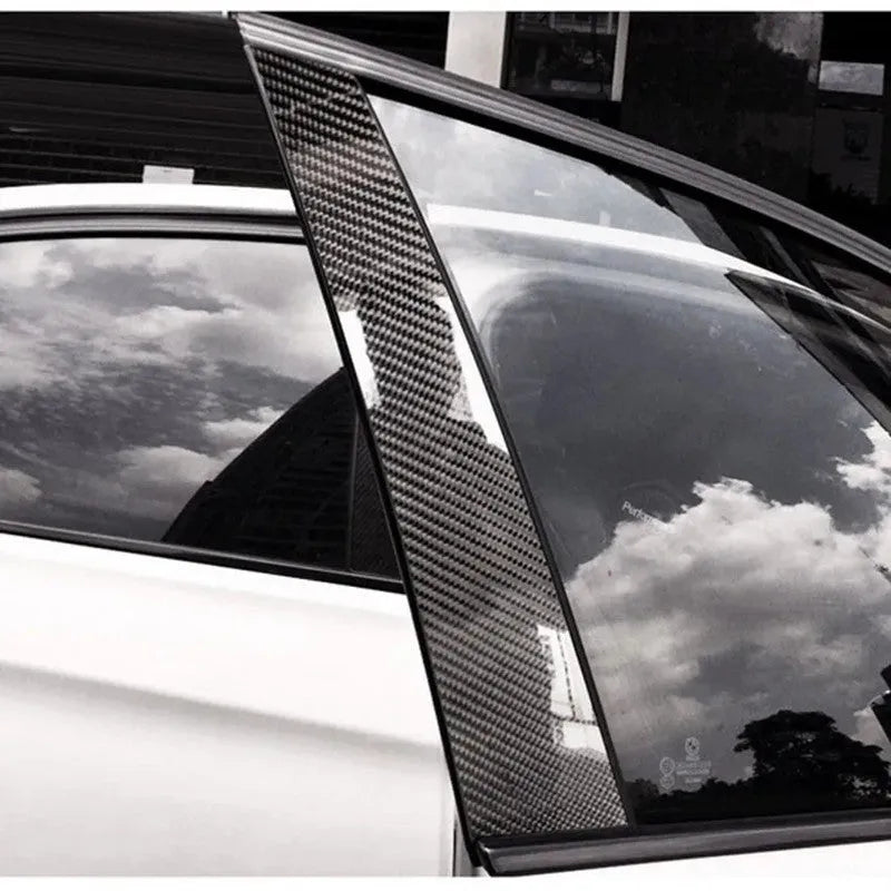 Car door anti-collision strip with carbon fiber pattern in multiple width and length options