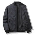 Men's autumn casual jacket with floral pattern in polyester fibre, available in grey, black, white, and blue, sizes M to 4XL