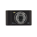 Retro digital selfie camera with 48 million pixels and 4K, ABS body, available in black, silver, ivory white, or pink.
