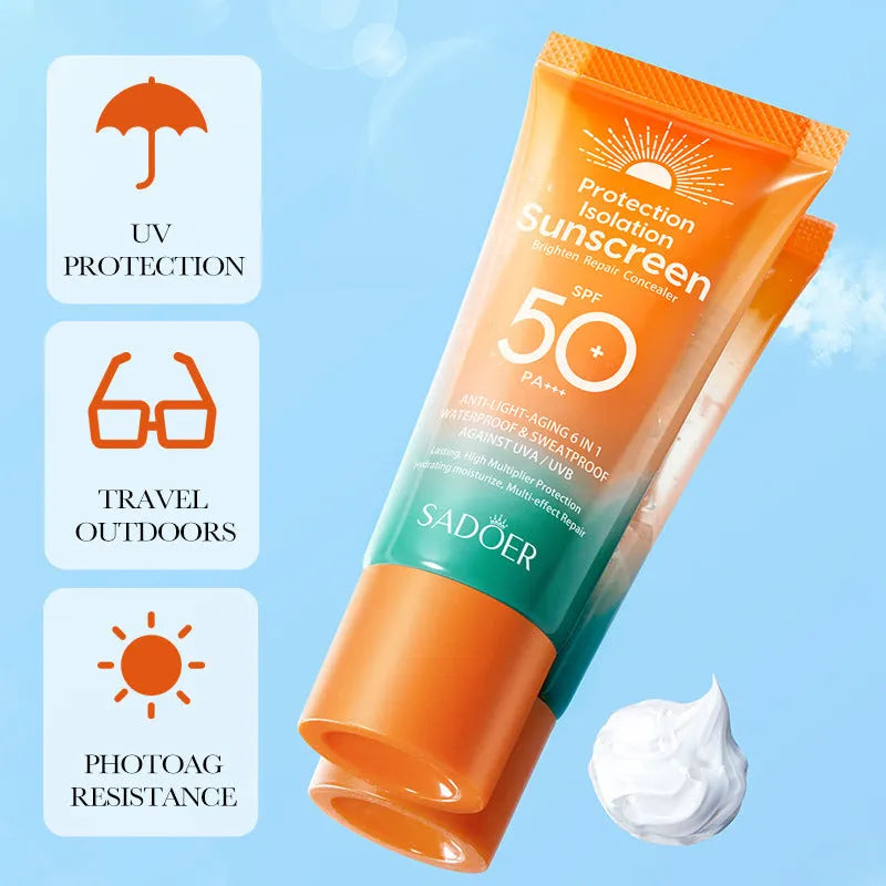 Double tube multi-effect repair isolation sunscreen 50g product