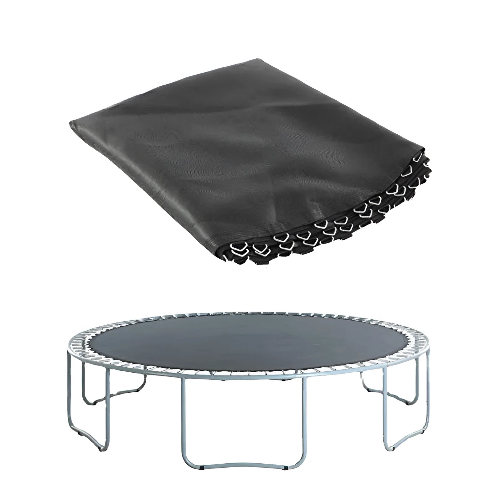 Round elastic trampoline bungee replacement fabric band with buttons for large outdoor indoor trampolines