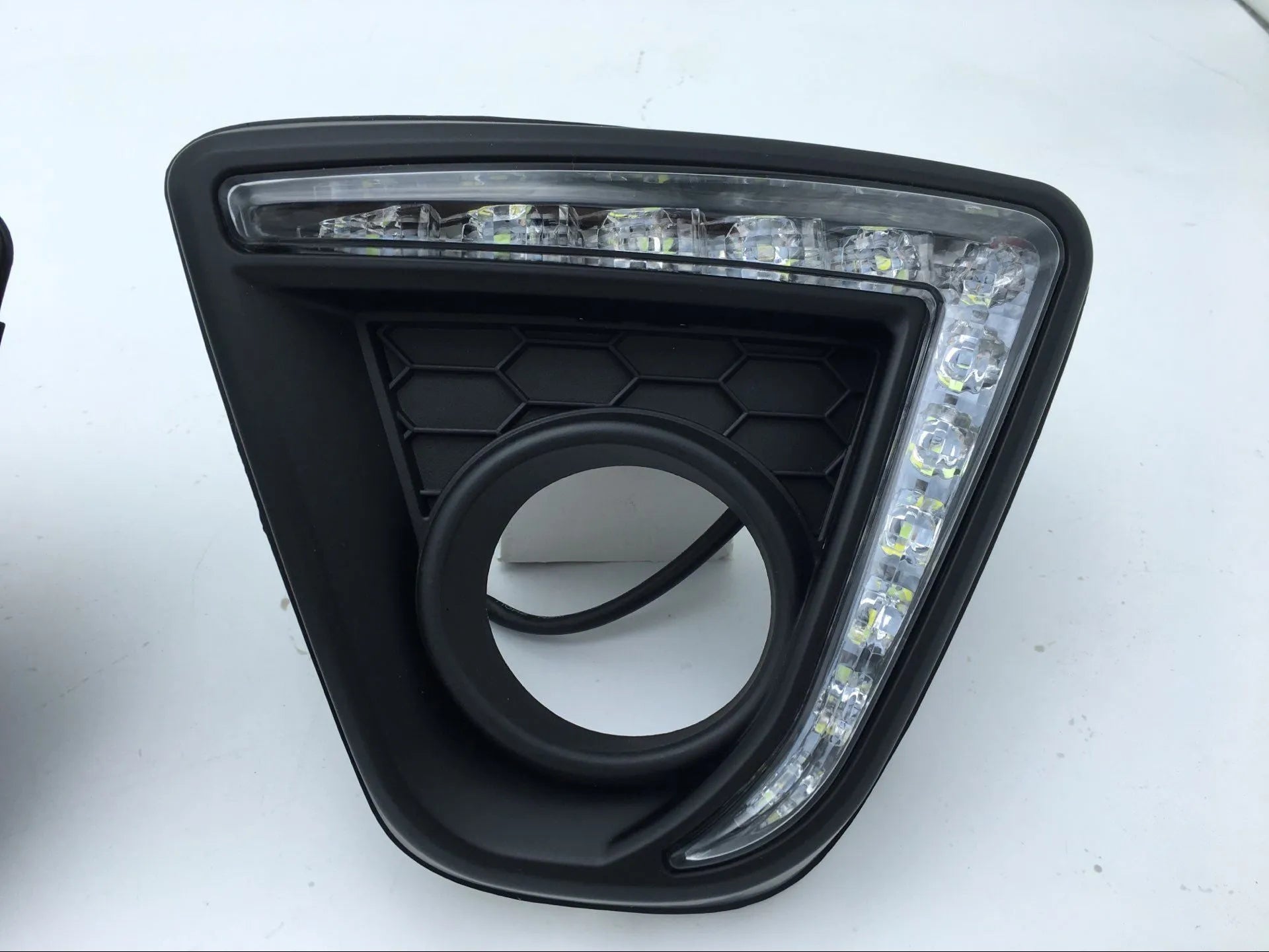 Mazda CX-5 LED daytime running light replacement lamp set with electroplated housing.