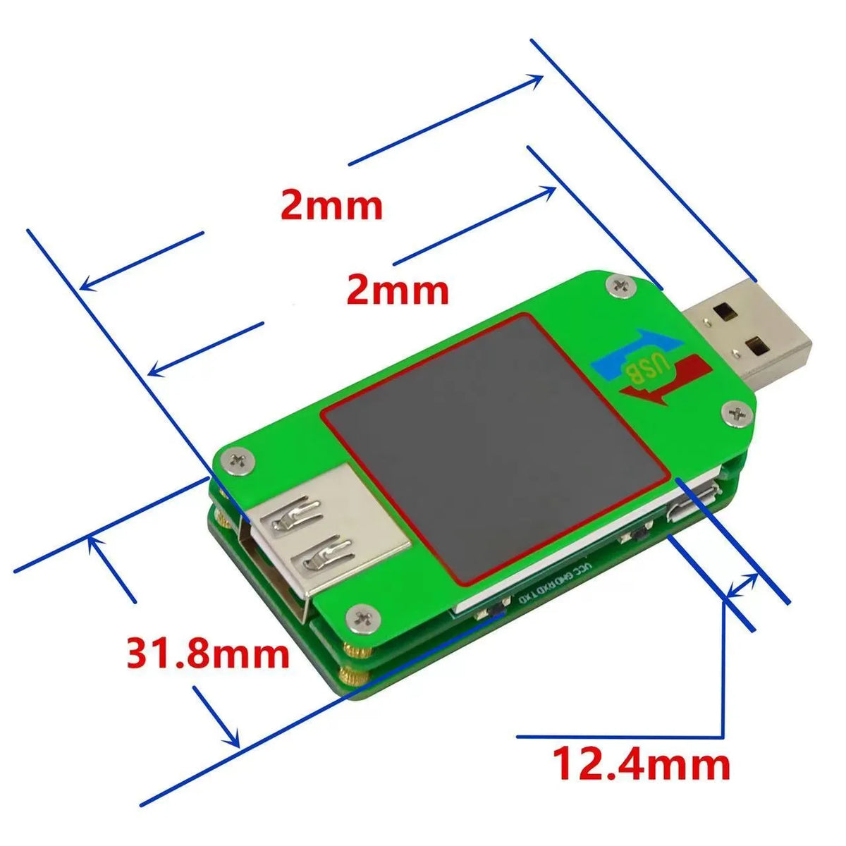 USB 2.0 colour screen tester UM24C voltage ammeter thermometer with Bluetooth option and QC2.0 QC3.0 support