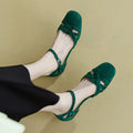French retro Roman sandals with buckle fastening in apricot colour with round toe design