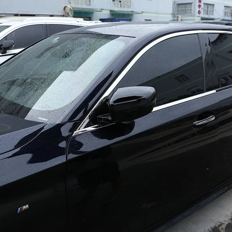 ABS wing mirror covers for BMW 5, 6 and 7 Series in carbon fibre pattern or piano black, 2-piece set