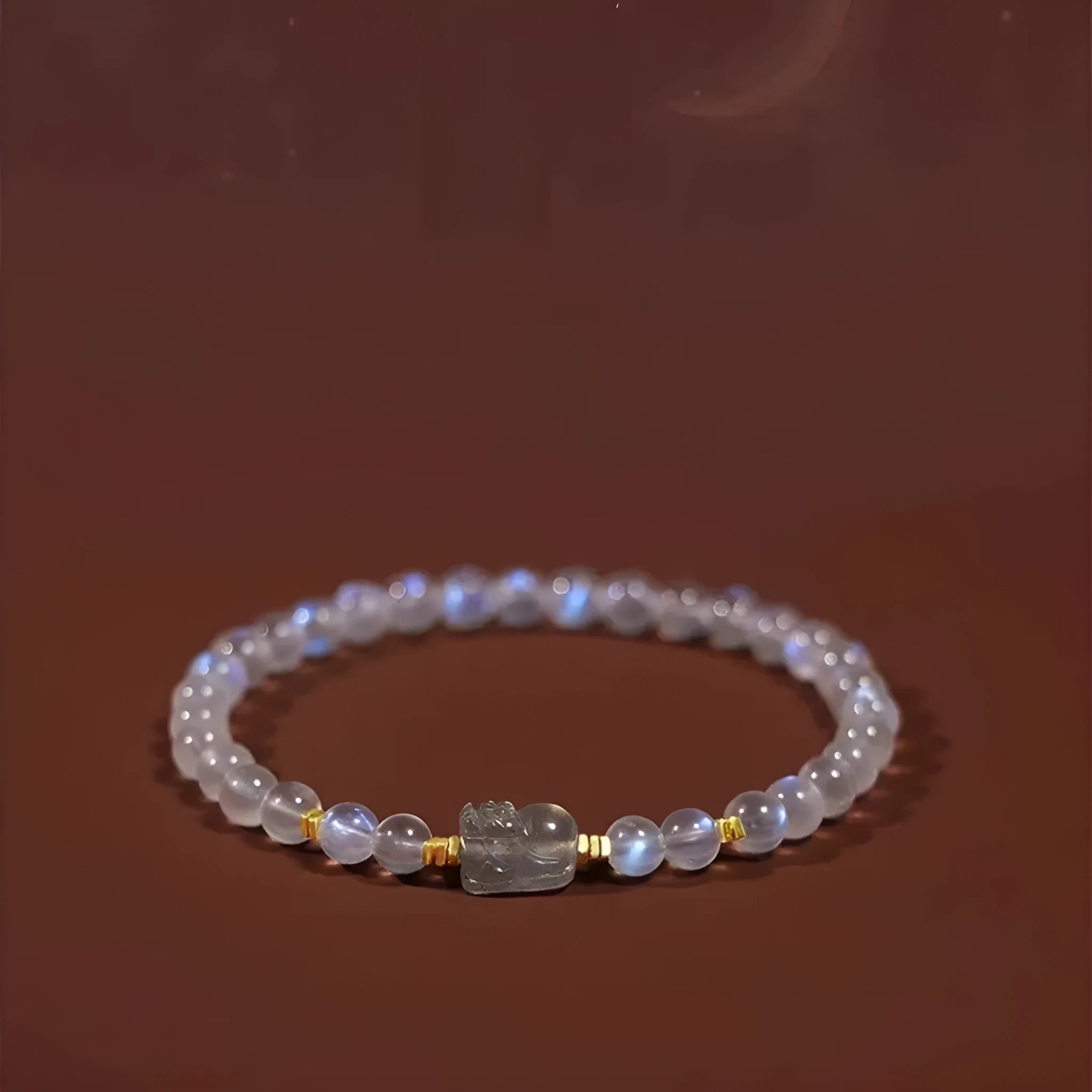 Moonstone women's bracelet with zodiac modelling in fashion blue light colour and national style design