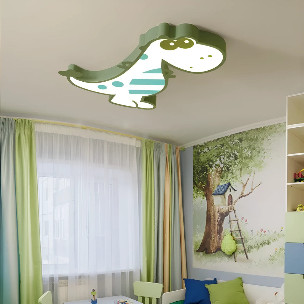 48cm cartoon dinosaur ceiling light with dimming feature in modern style