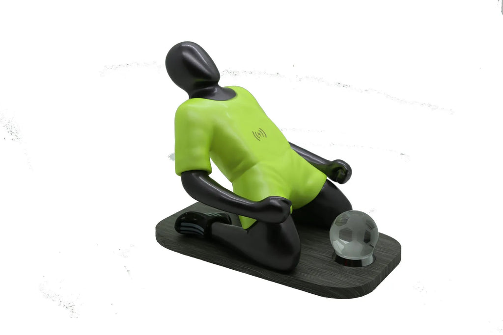 15W 2-in-1 wireless charger bracket in green, Type-C interface, phone stand on desk