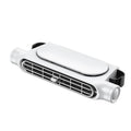 2024 model USB-powered no-blade car fan with brushless motor in beige, black, or white.