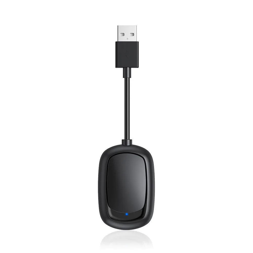 Wireless CarPlay and Android Auto adapter with cross-two-in-one box design for car connectivity