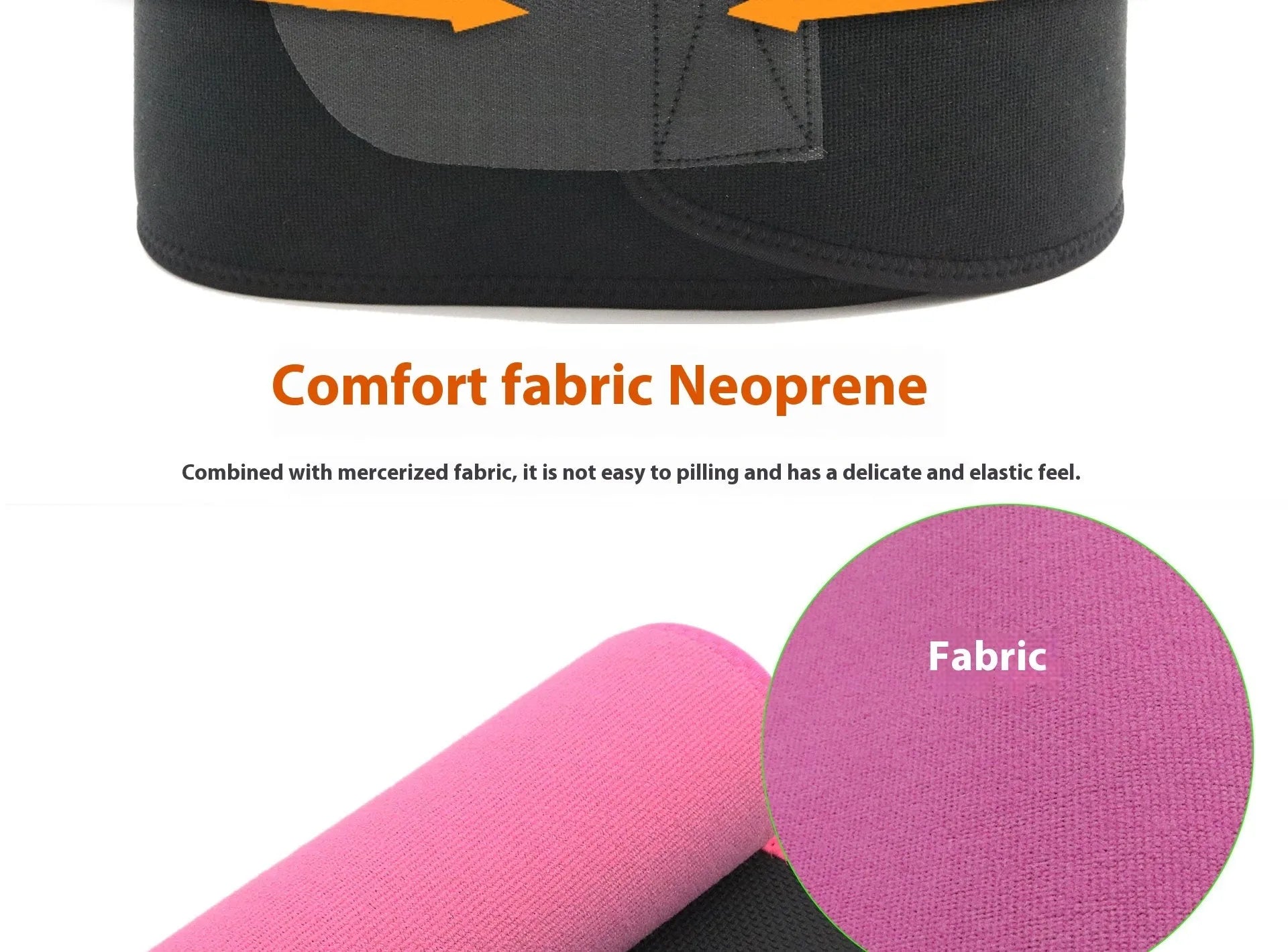 Black neoprene lumbar support fitness belt for waist protection during running and gym workouts.