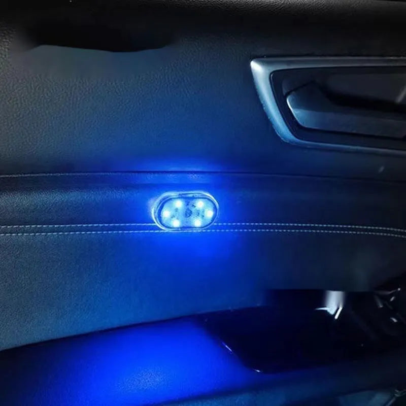 Car interior retrofit touch LED light kit with aluminium mounting plate
