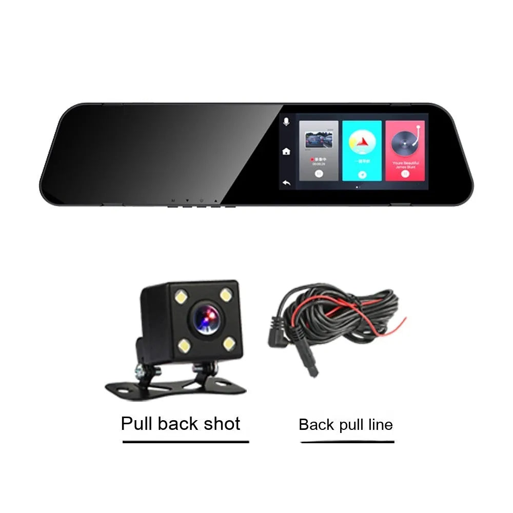 HD front and rear driving recorder with 4.5 inch screen and reversing image function
