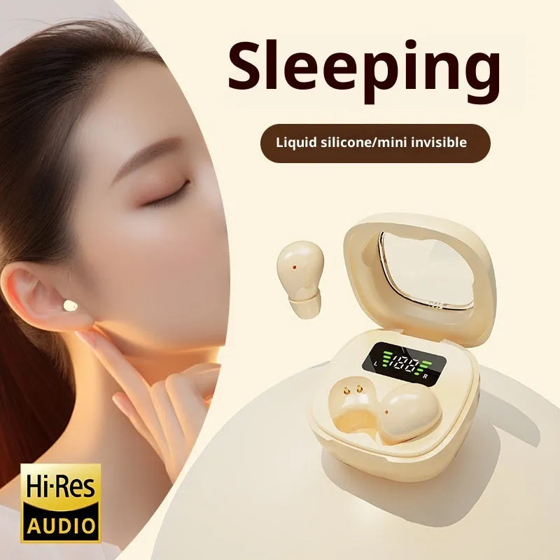 Wireless Bluetooth headset with digital display power indicator in black colour