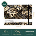 Feiluniao handmade fabric watercolour notebook with 185mm length and artistic cover designs