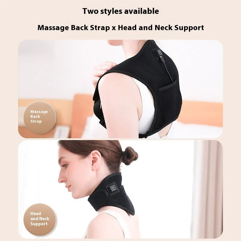 USB powered moxibustion hot compress heating shoulder pad strap for cold-proof physiotherapy shoulder relief, head and neck support style