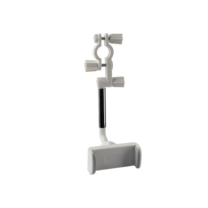 Car windscreen phone holder with 360-degree rotation mechanism and foam-lined smartphone cradle