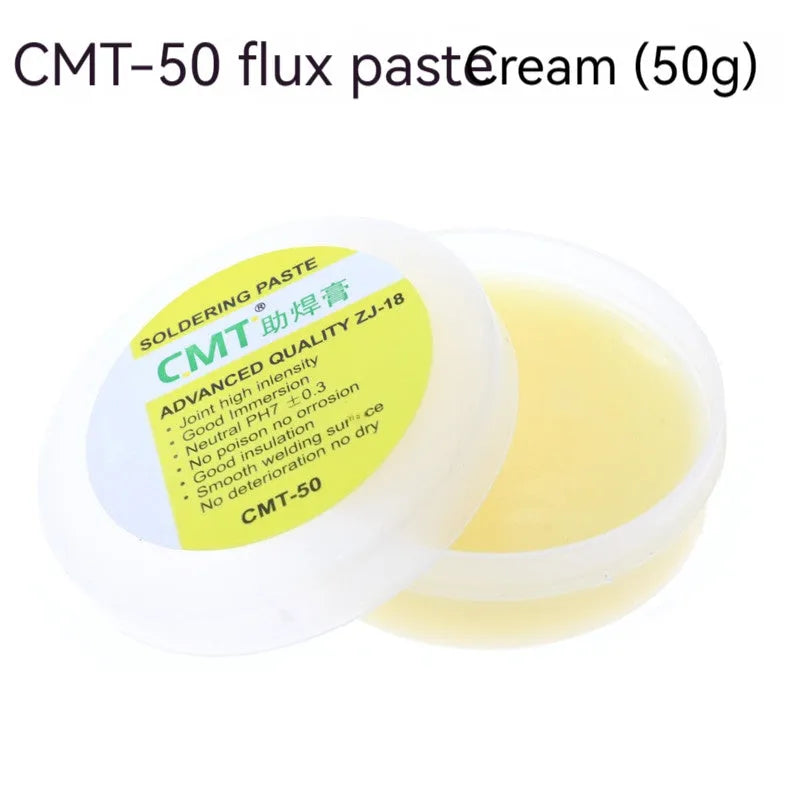 Pot of rosin soldering flux paste for electric soldering iron, 50g or 85g size