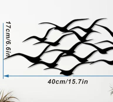 Seagull metal flying bird wall decoration in modern simplicity style for garden, office, or hotel wall