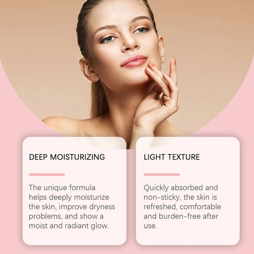 120ml bottle of hyaluronic acid and cherry blossom moisturising lotion for facial hydration