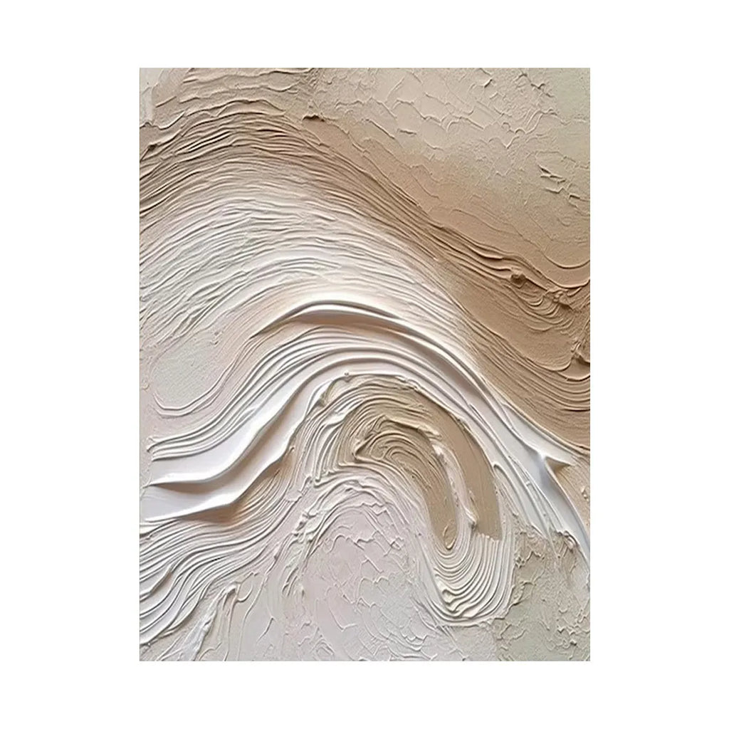 Handmade oil painting on canvas, 50 x 70cm frameless, cream wind entrance decoration in simple modern style