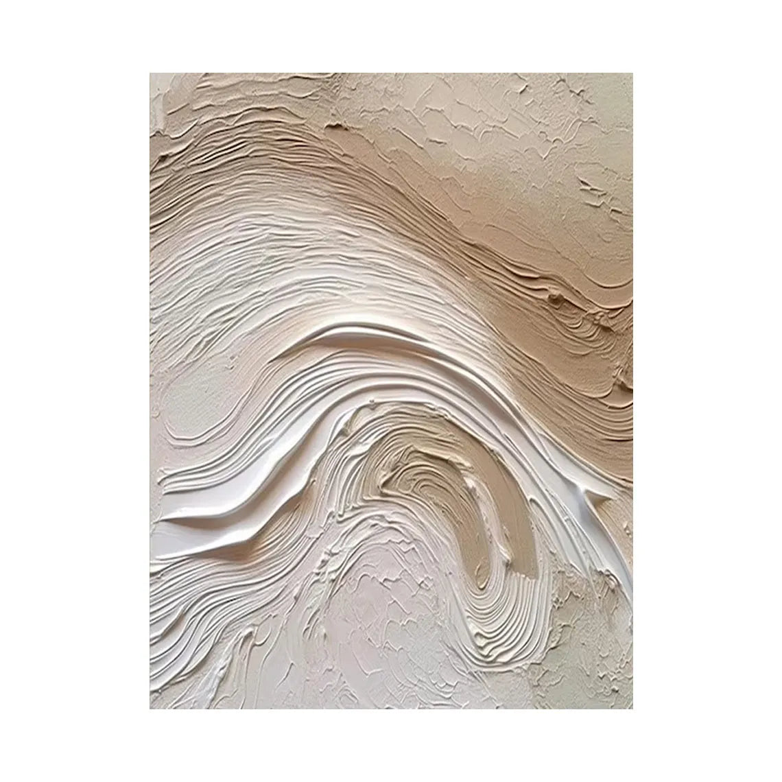 Handmade oil painting on canvas, 50 x 70cm frameless, cream wind entrance decoration in simple modern style