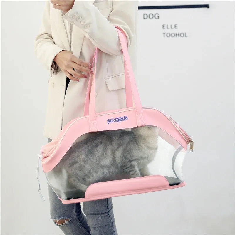 MOORPET leather cat outing carry bag in Milan White colour with 25-litre capacity